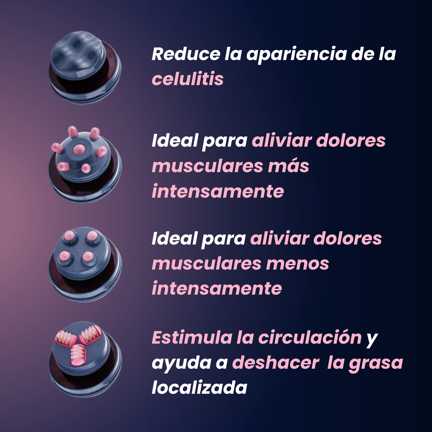 Masajeador Anticelulitis + 4 Cabezales
