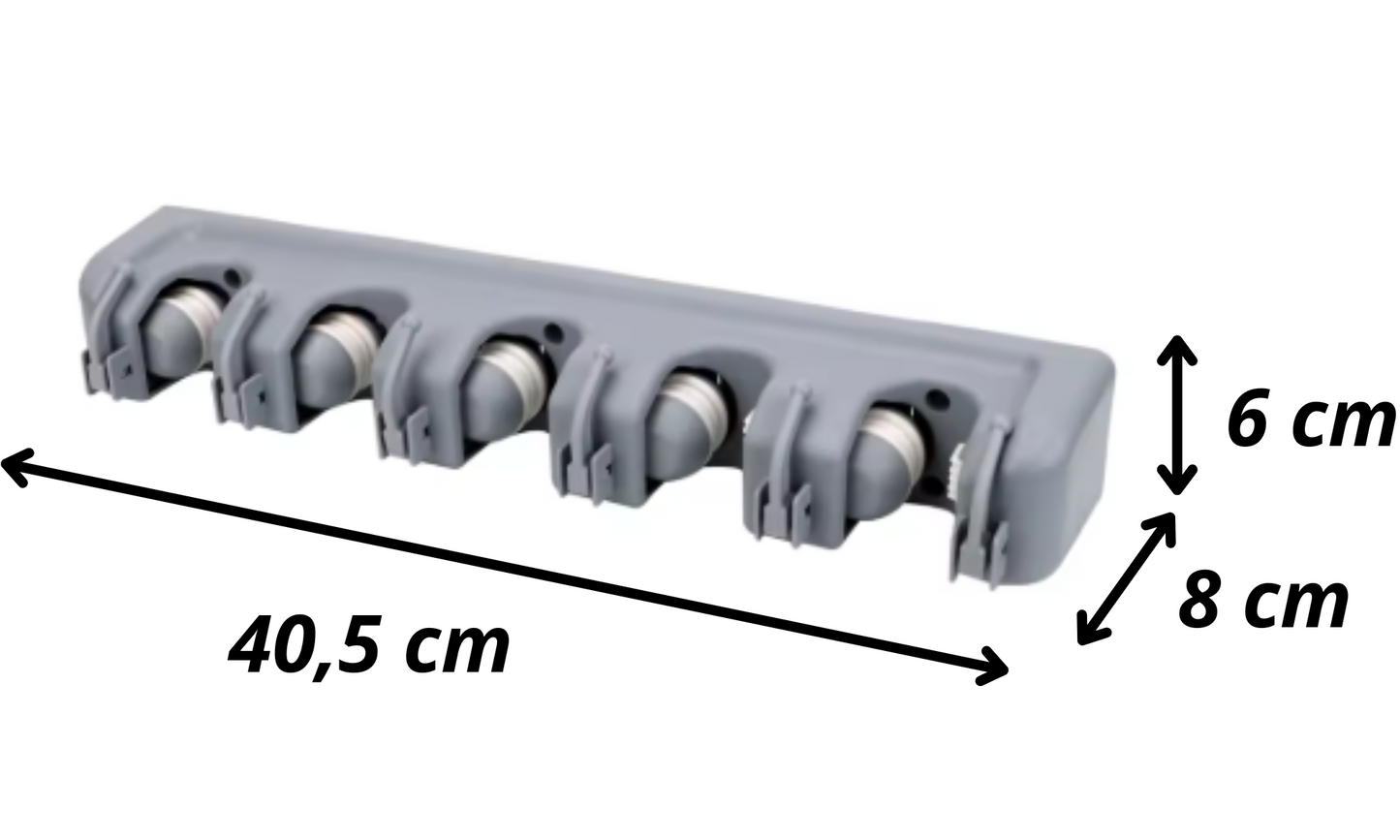 Soporte para Escobas (5 Fijadores)