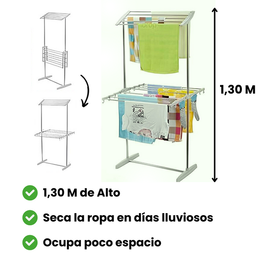 Tendedero Plegable 1,30m - Cuppingo™