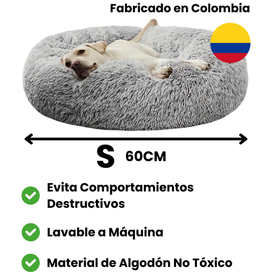 Cama Antiestrés para Mascotas Gris